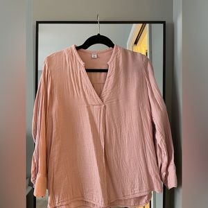 Blush Linen Blouse